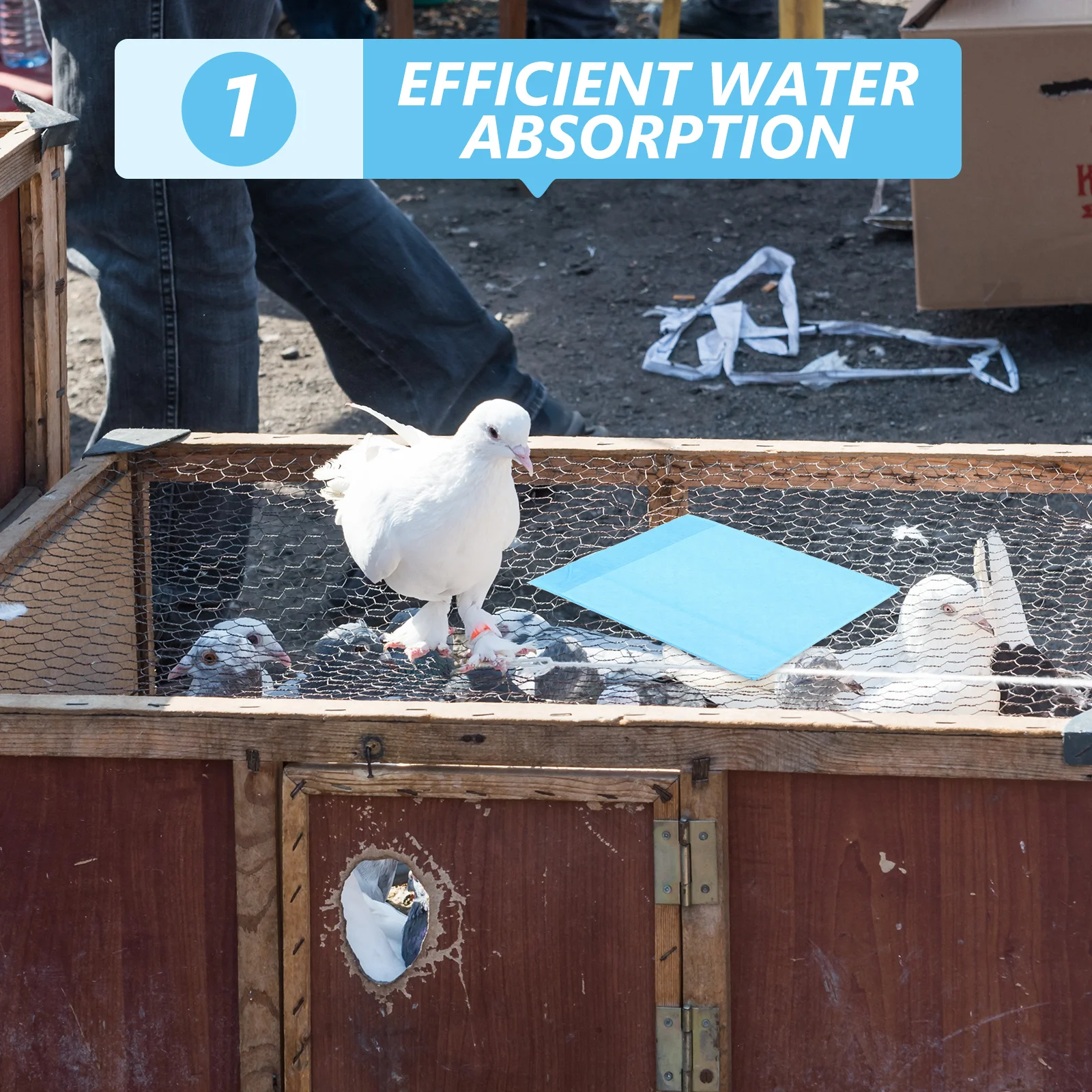 

10Pcs Bird Dung Pad Paper Non-Woven Fabric with Pe Layer Reusable Cage Mat for Parrot Hygiene Long-Lasting Freshness