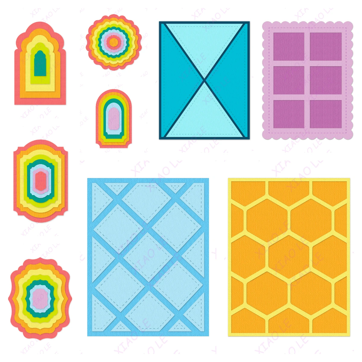 

Stitched Triangles Patchwork Metal Craft Cutting Dies For DIY Scrapbooking Paper Diary Decoration Manual Handmade For Embossing