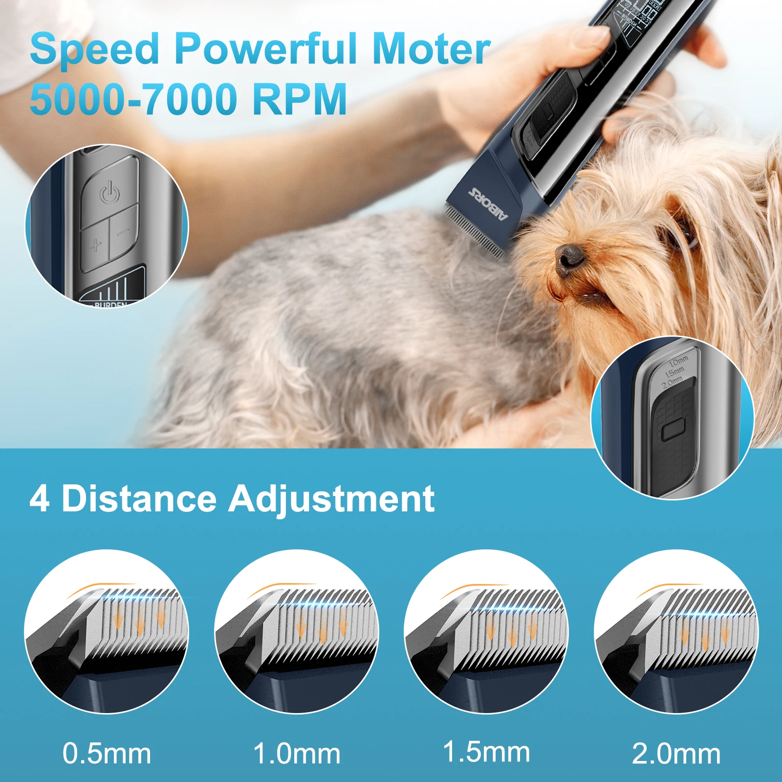 Puppy Beauty Cut Hair Machine Professional Dog Hair Clippers for Grooming Electronic with LCD Low Noise Trimmer For Pet Cat Dogs