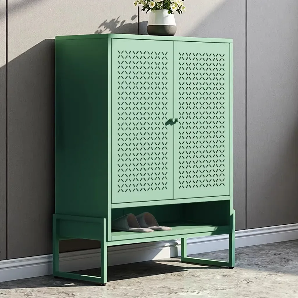 Household breathable shoe cabinet, corridor storage cabinet at the entrance of the entrance, steel dustproof large-capacity
