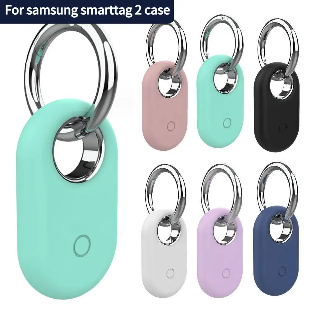   สําหรับ Samsung Galaxy SmartTag2 ซิลิโคน Locator กรณี Anti-Lost พวงกุญแจป้องกันสําหรับ SmartTag2 Locator อุปกรณ์เสริม