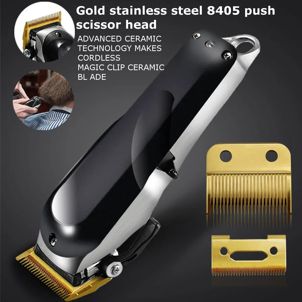 Сменная головка резака для лезвий для WAHL 8504, машинка для стрижки волос, триммер, бритва для стрижки волос, машинка для стрижки волос, набор аксессуаров для салона, металлический инструмент