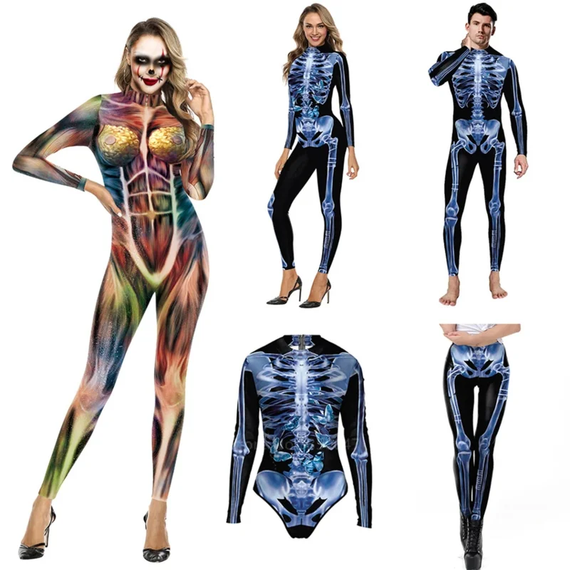 Seton planchers y Halloween Costume pour hommes et femmes, combinaison de vampire, horreur musculaire, grande taille, carnaval, fête, déguisement de Pourim, nouveaux modules, 2022