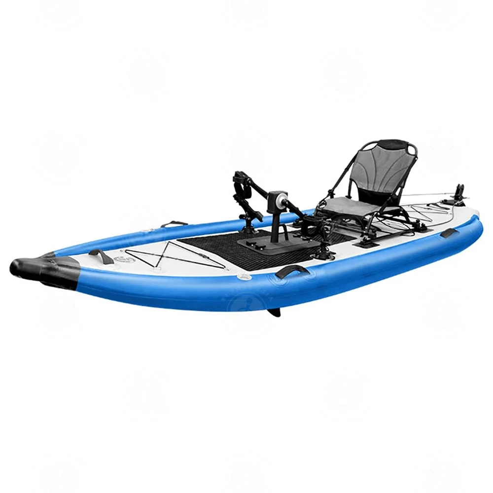 

PVC rubber inflatable pedal driven kayak inflatable 1 person fishing pedal kayak