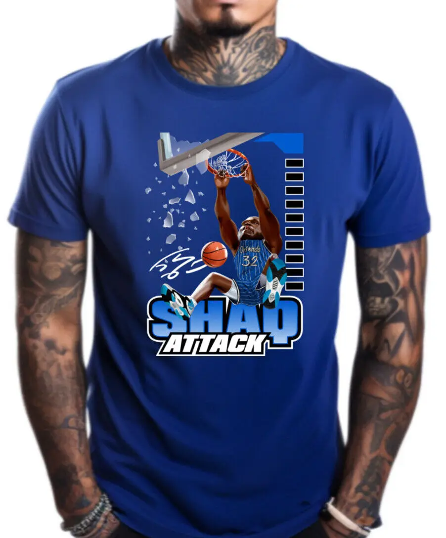 NEW Art Society SHAQ ATTACK TOON ROYAL BLUE T Shirt S 5XLARGE LIMITED EDITION