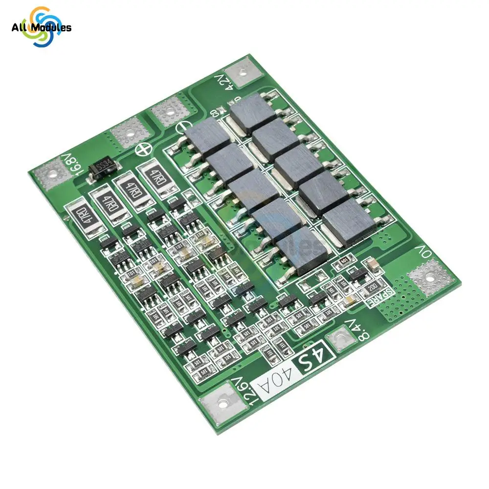 3S/4S 40A 60A Li-ion Lithium Battery Charger Protection Board 18650 BMS For Drill Motor 11.1V 12.6V/14.8V 16.8V Enhance/Balance