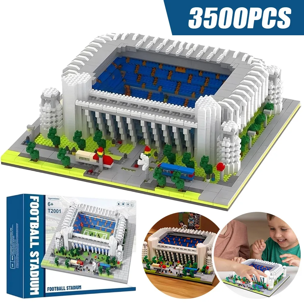 3500-teiliges 3D-Stadion-Bausteinset Großes Ikonisches Fußballarena-Modell für Erwachsene DIY-Architektur Heimdekoration Geschenk