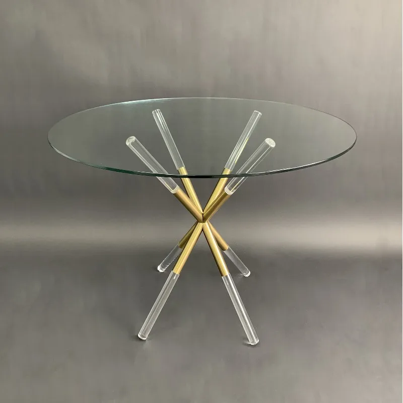 Modern simple coffee table creative transparent acrylic edge few model room living room edge few