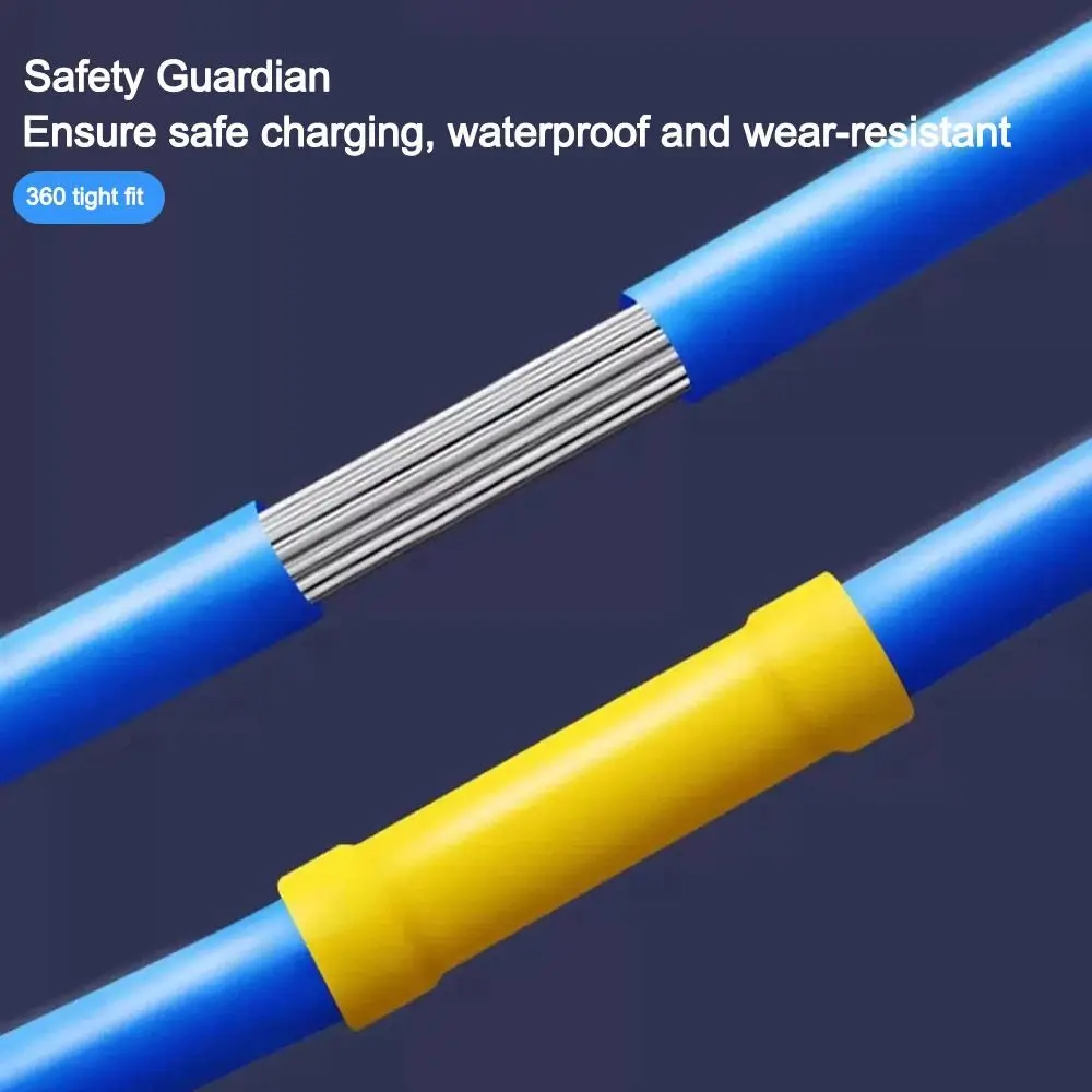 10Pcs Waterproof Charging Cable Sleeve Flexible Wear Resistant Heat Shrink Tubing USB Cable Protector Cable Repair Tube