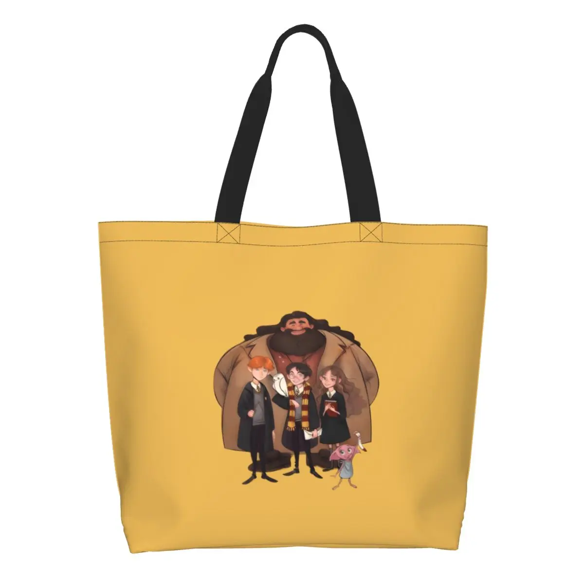 

Custom Kawaii Printed H-Harrys Tote Shopping Bag Portable Canvas Shoulder Shopper Magic School Handbag