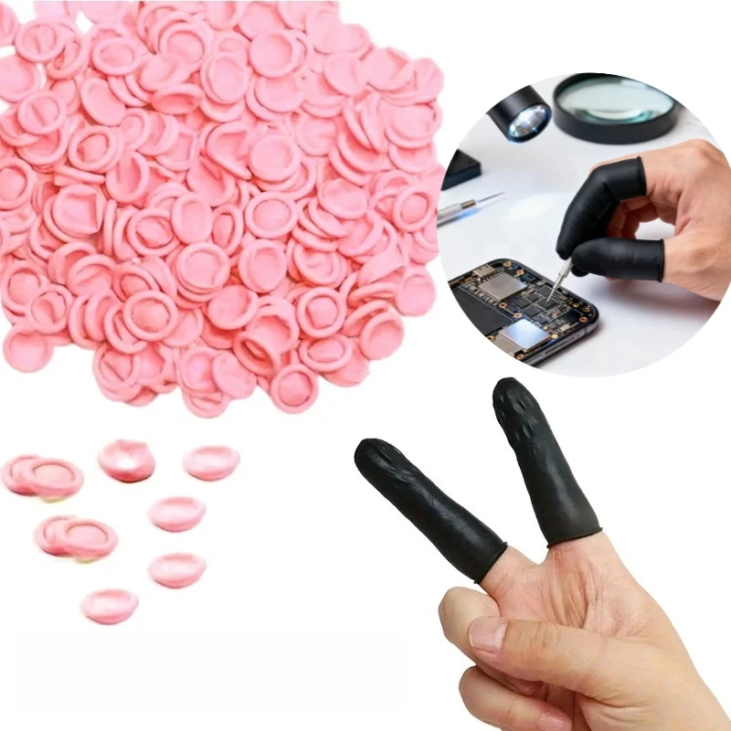 

30/50PCS Disposable Latex Finger Cots Anti-Slip Powder-Free for Beauty Manicure Industrial Use