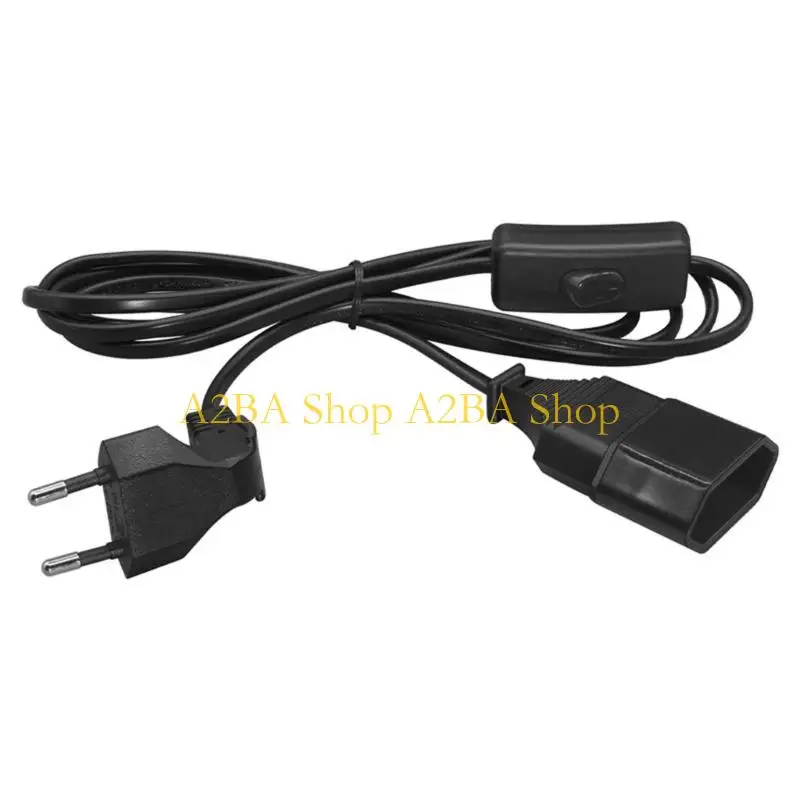 A2BA European Plug Power Wire with Switcher Connector Electrical Cord 2Pin Male To Female Cable for Electronics Device Control