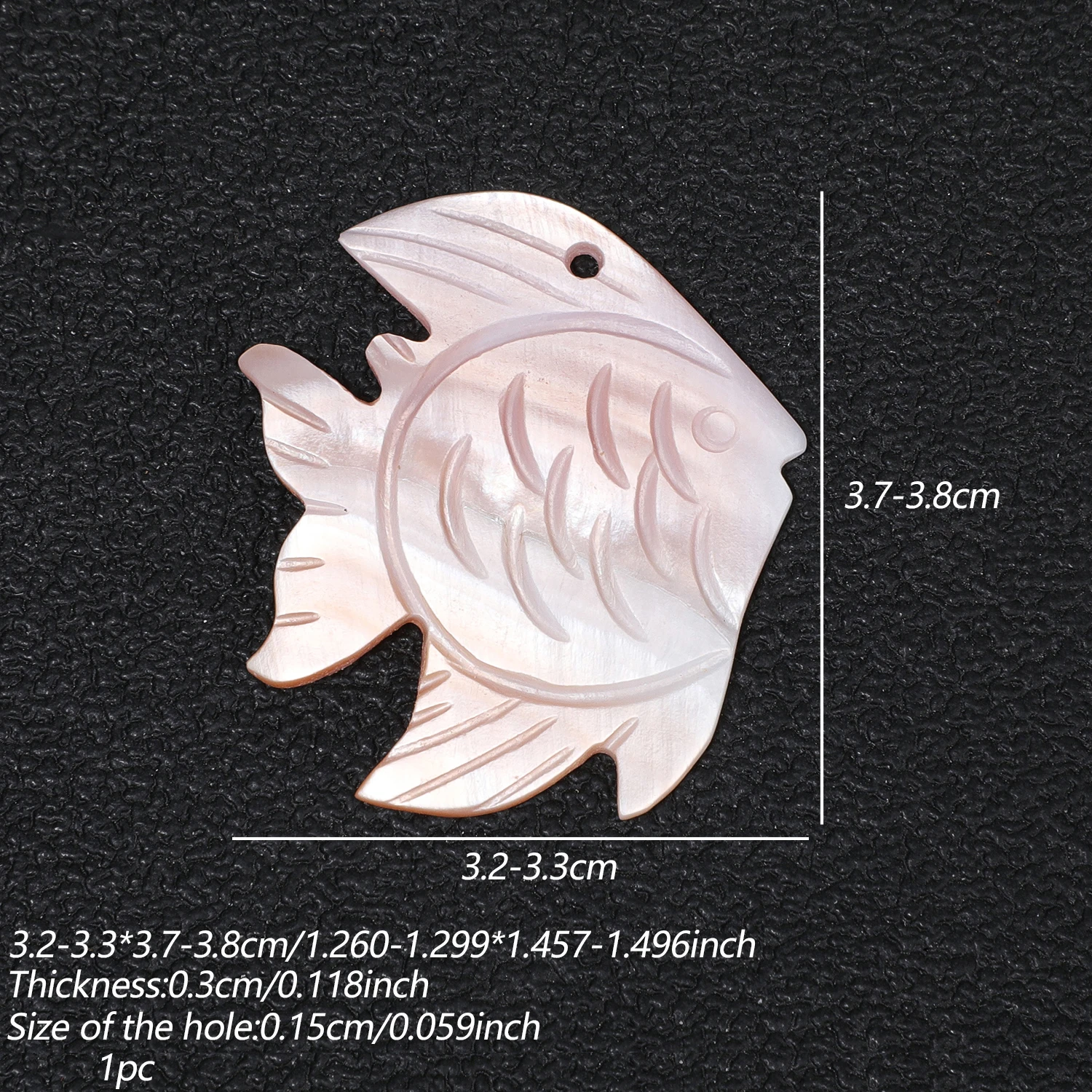1Pc 33x38mm Side Hole Shell Pendant 1Pc 33x38mm DIY Jewelry Making Ocean Theme Handmade Craft Necklace Components Charms Supplie