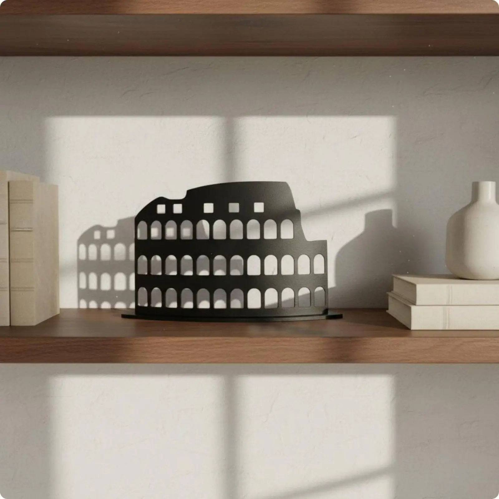 Metal Colosseum Ornament Geometric Geometric Colosseum Silhouette Sculpture