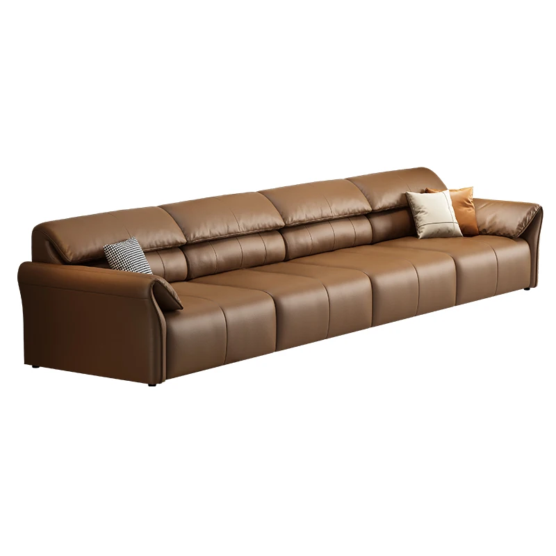 أريكة سرير كهربائية متعددة الوظائف ذات الاستخدام المزدوج، أريكة جلدية ذكية بطبقة رأس، منزلية صغيرة #1