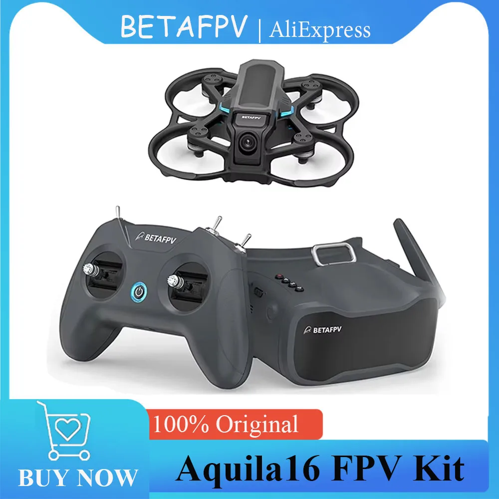 BETAFPV Aquila16 FPV Kit Quadcopter ELRS 2.4G Analog VTX VR03 FPV Goggles - image 1 of 6