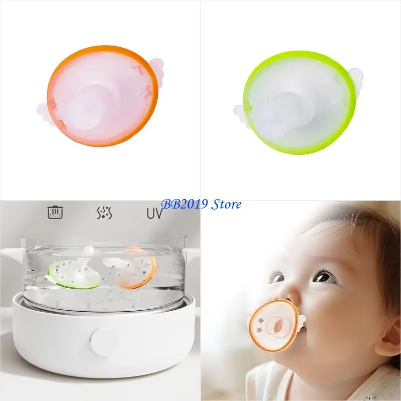 

Q0KB Baby Pacifier Комфортный силиконовый успокаивающее облегчение соски и эргономичный дизайн стресса для тревожных младенцев