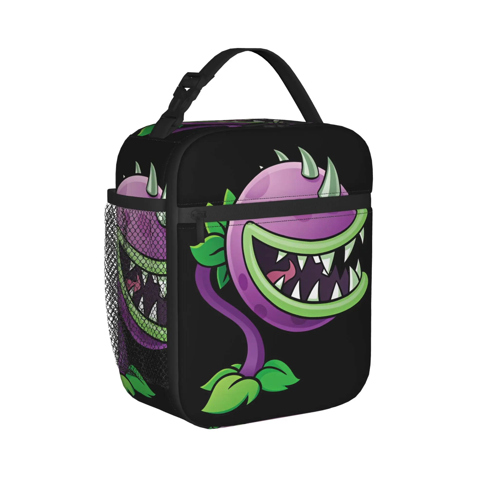 Plants Vs Zombies Chomper Lunch Bag Fun Lunch Box For Child Outdoor Picnic Convenient Cooler Bag Oxford Thermal Tote Handbags