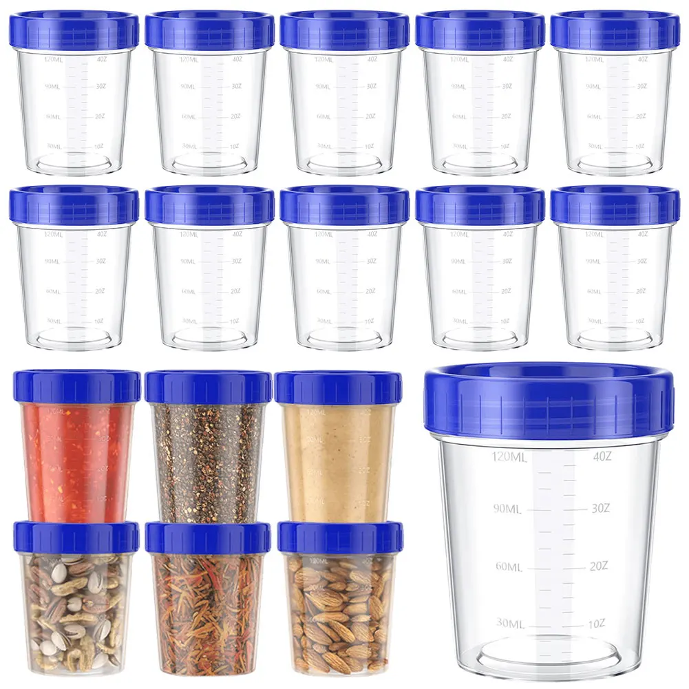 10pcs 120ml Salad Dressing Containers Leakproof Small Containers Reusable Dip Sauce Containers Stackable Kitchen Accessories