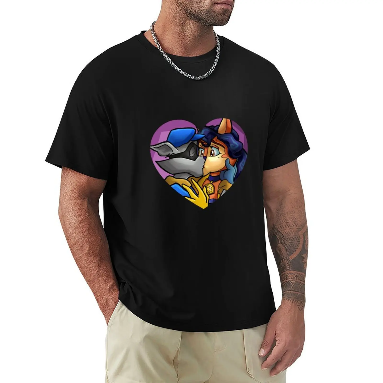 

Heart Series- Sly and Carmelita T-Shirt Fashion Casual Short Sleeve Top