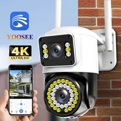 4K 8MP 4G YOOSEE IP Camera Dual Lens Wifi PTZ Auto Tracking Two Way Audio Color Night Vision Human Detection Surveillance Camera