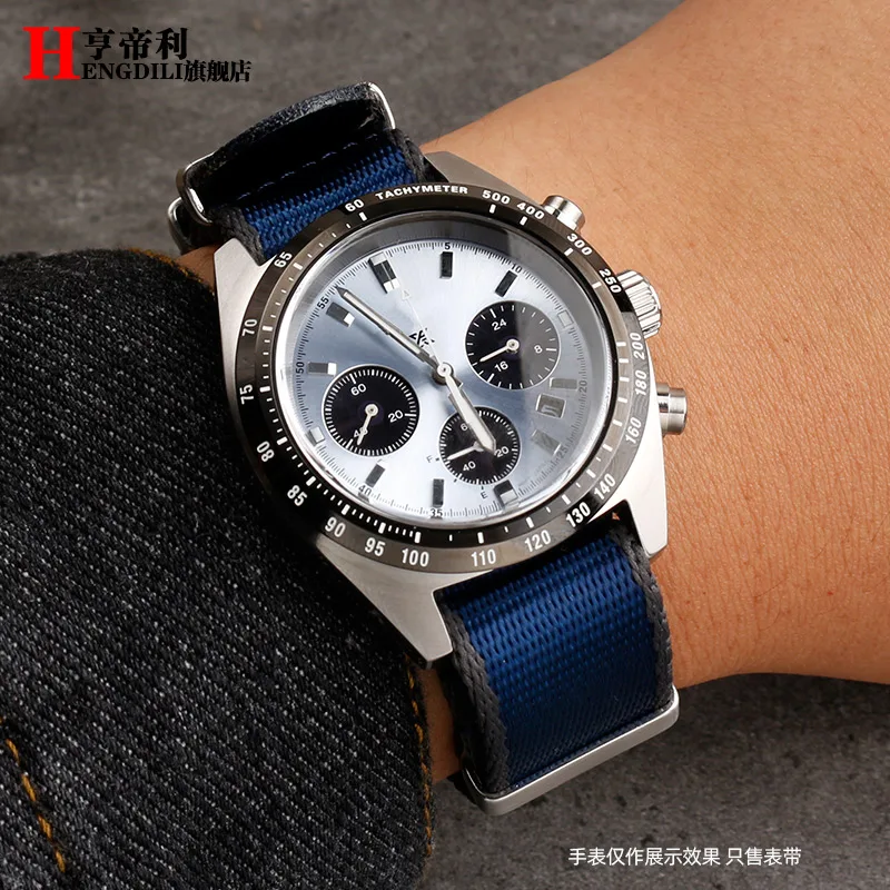 20mm 22mm Dark blue gray Khaki nylon strap Band Men\'s For Omega Seahorse mido Casio Seiko NO 5 Samsung Galaxy Sports watchband