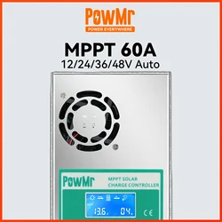 Set MPPT 60A Solar Charge Controller with Battery Equalizer for Panel Max 2800W Battery Charge Solar Regulator 12V 24V 36V 48V