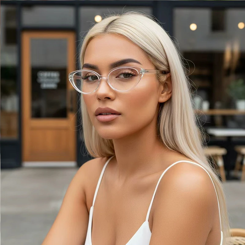 Compact Cat-eye Style Sunglasses - Blue Light Protection - Everyday General-purpose Simple Style Glasses - 8551