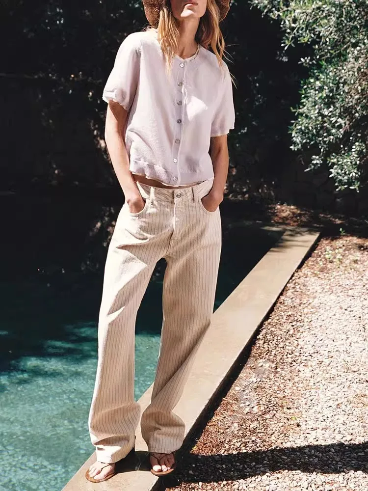 

Новый летний женский двухслойный льняной вязаный открытый кардиган ort Sve 24207 242/07, удобное дышащее пальто