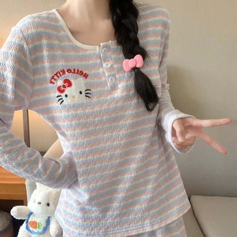 Hello Kitty Sanrio Offers and Liquidation Set 2 Piece Woman Women Sets Outfit New Matching Pants Novelty in Coordinated Products