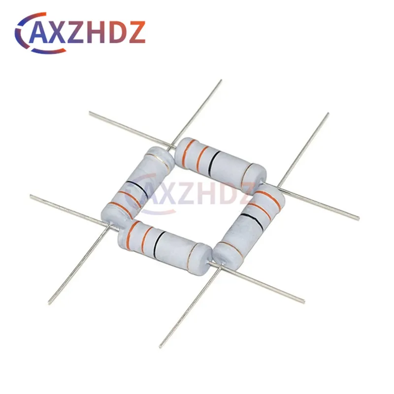10PCS Carbon Film Resistor 5W 5% 1R - 1M 2.2R 10R 22R 47R 51R 100R 150R 470R 1K 2K2 4.7K 10K 15K 47K 100K 4.7 5.1 62 510 Ohm Ω