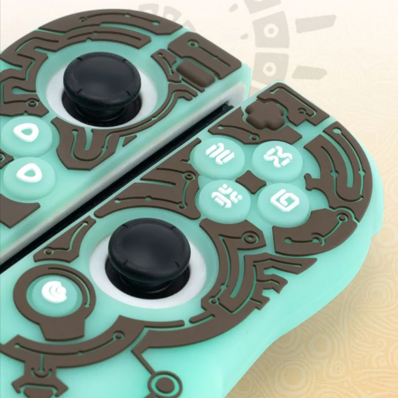 Светящийся жесткий стеклянный чехол для Nintendo Switch/NS Oled Joy-Con Controller TPU, мягкий чехол с полным покрытием для рук