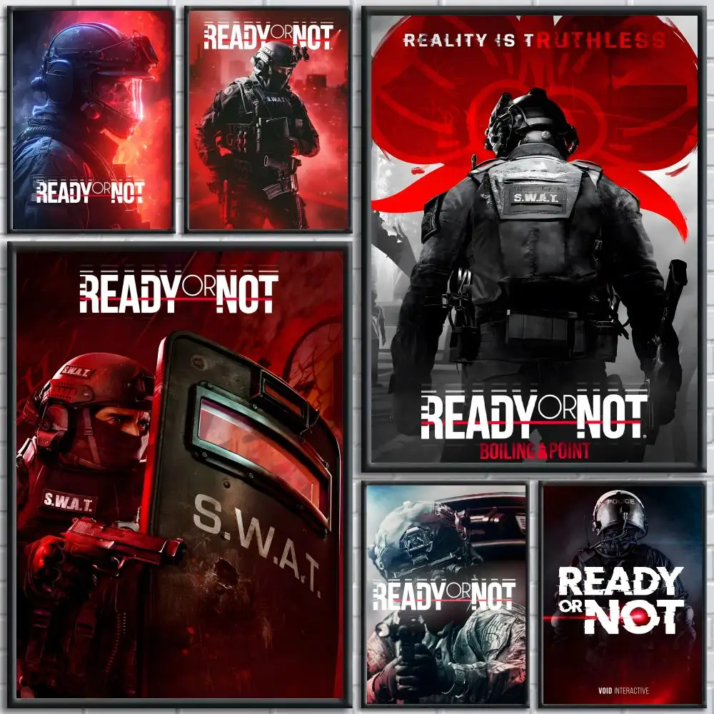 Video Game R-Ready Or Not Poster Trendy And Easy-to-Apply Wall Art Stickers For Home Decor And Dorm Room Walls