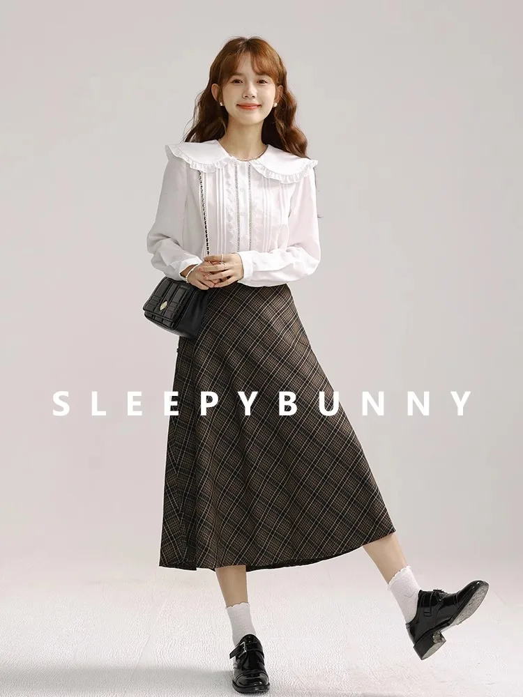 

Plaid Mini Skirt Women High Waist Slim Fit A-Line Skirt Retro Preppy Style Short Skirt Autumn Office Look Casual School Outfits