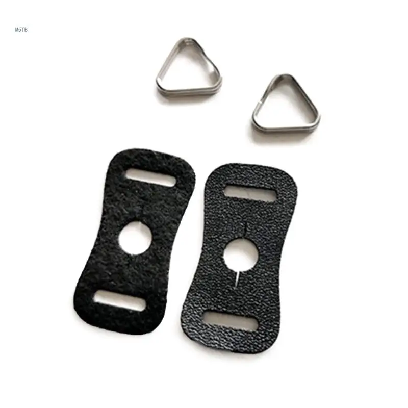 1 Pair PU Leather Camera Body Protector Cover Pads Strap for Triangle Split Rin Dropship