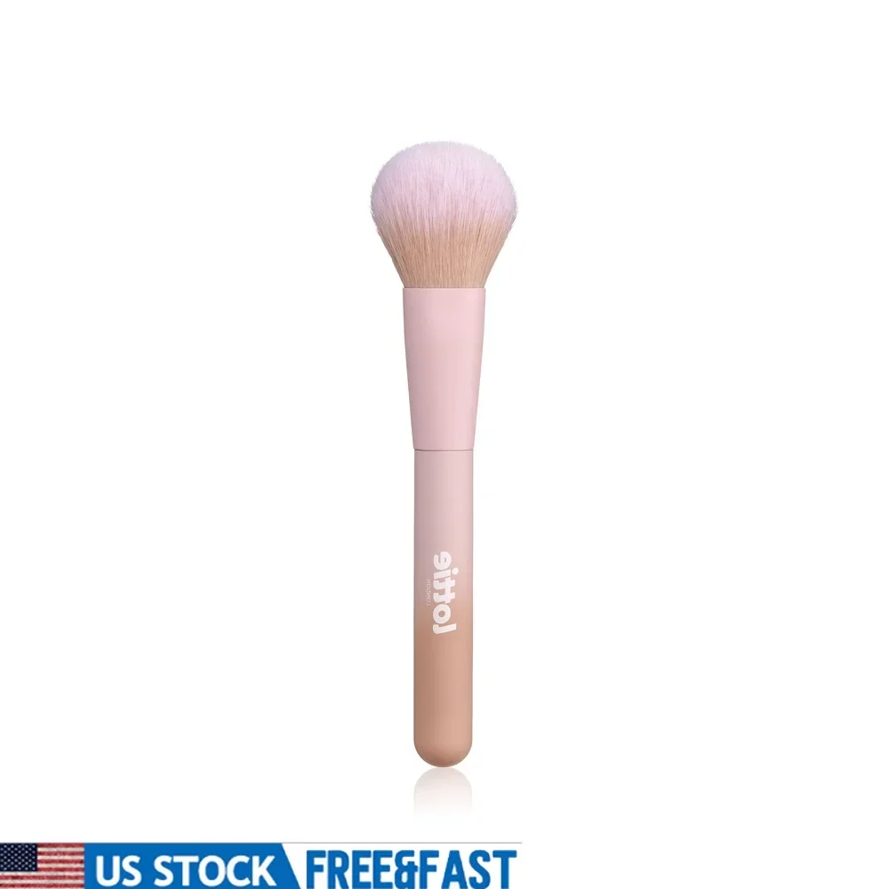 Escova facial multiuso vegana, livre de crueldade, cerdas sintéticas macias, pó ideal, blush, bronzer, configuração, aplicação de maquiagem em pó