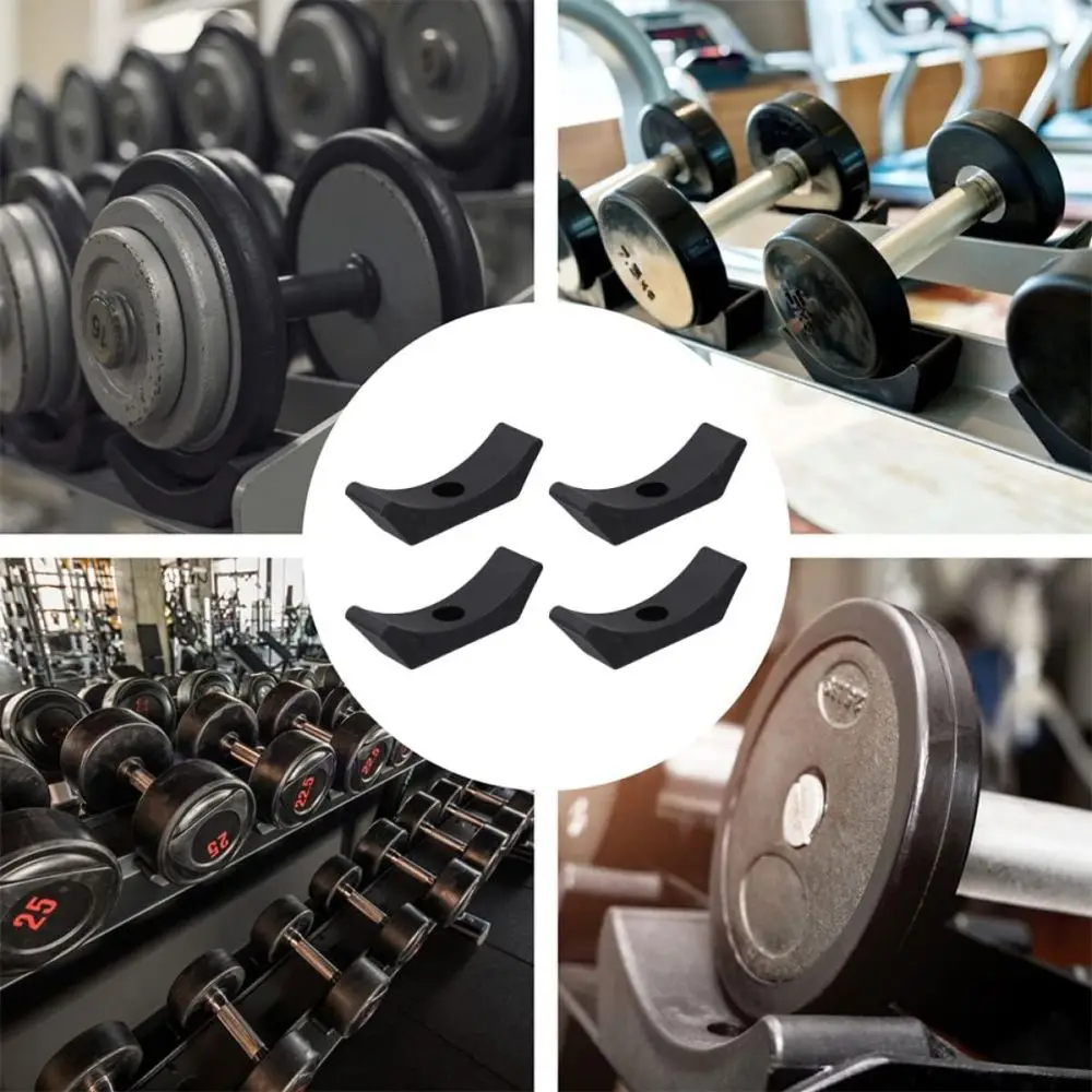 2pcs Practical Weight-Bearing Dumbbell Rack Space Saving Rubber Dumbbell Saddles Universal Dumbbell Cradles Fitness Storage