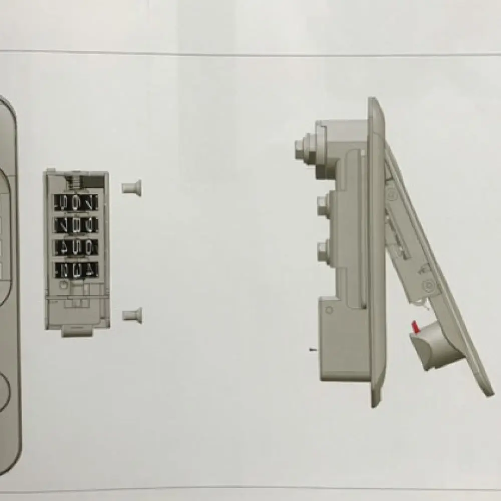 Mechanical Password Lock For Wenzhou Ebara Cabinet Door Flush Mount Zinc Alloy Durable Industrial Enclosure Hardware