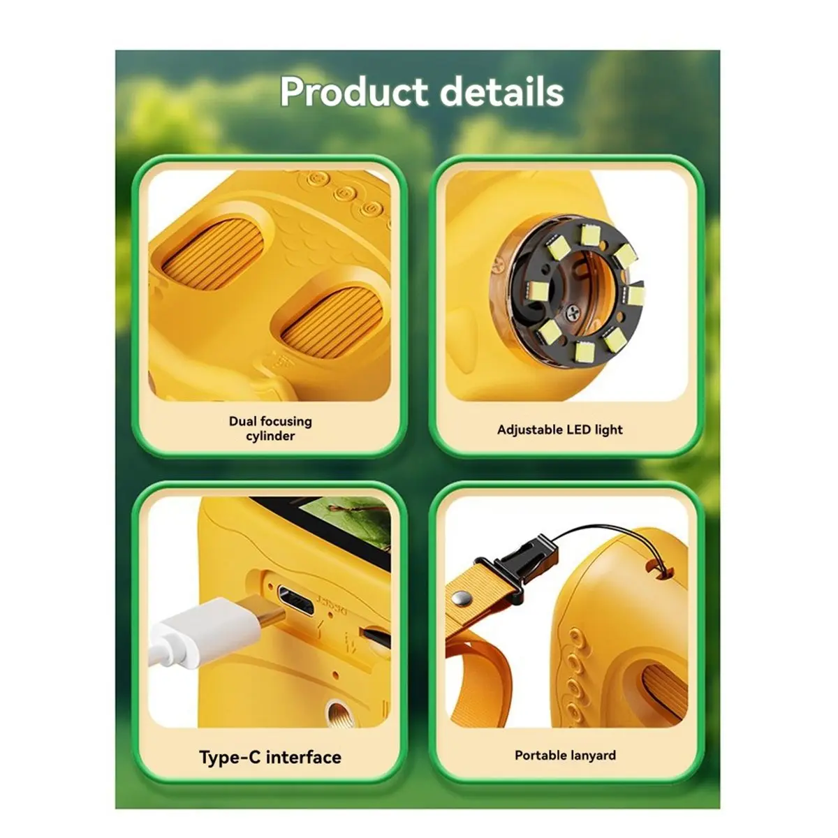 

Микроскоп-телескоп A72U 2-в-1, детская оптическая развивающая игрушка, 2 МП HD-камера, детский микроскоп 1000x, рождественские подарки B