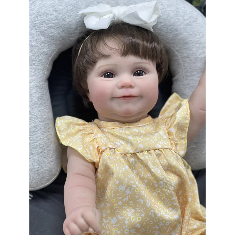 48cm Maddie Lifelike  Newborn Baby Lovely Doll with Hand-root Hair Soft Cuddle Body High Quality Doll