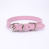 Leather Dog Collar Adjustable Cat Necklace Alloy Buckle  Dog Chain Puppy Neck Strap For Medium And Small Dogs Pet Supplies