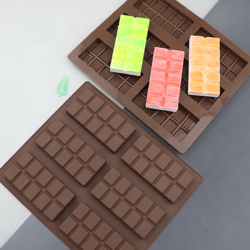 Chocolate Candy Bar Silicone Mold Rectangle Break Apart Protein Engery Mould Wax Melt Fat Bomb Snack Kitchen Accessories Tools