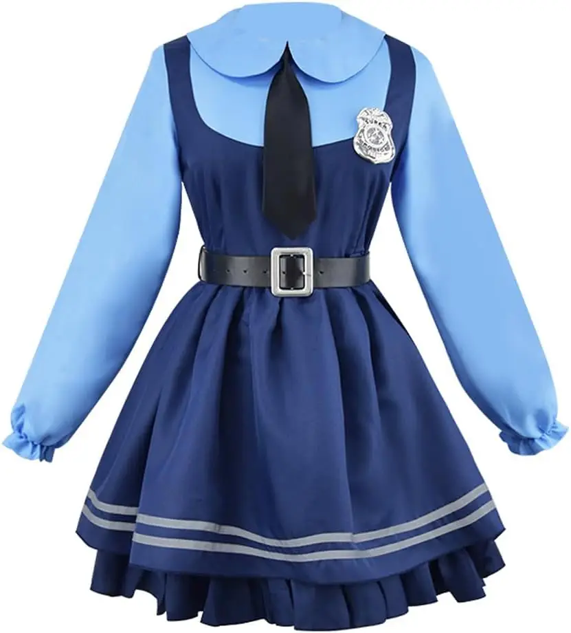 Anime Zootopia Cosplay Costume Judy Lolita Dress Uniform Maid Outfit Halloween Party Fancy Dress