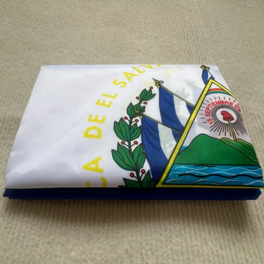 Salvador flag 90x150cm SV SLV El salvador flag hangs high quality 3x5 ft polyester polyester decorative flag banners decorated