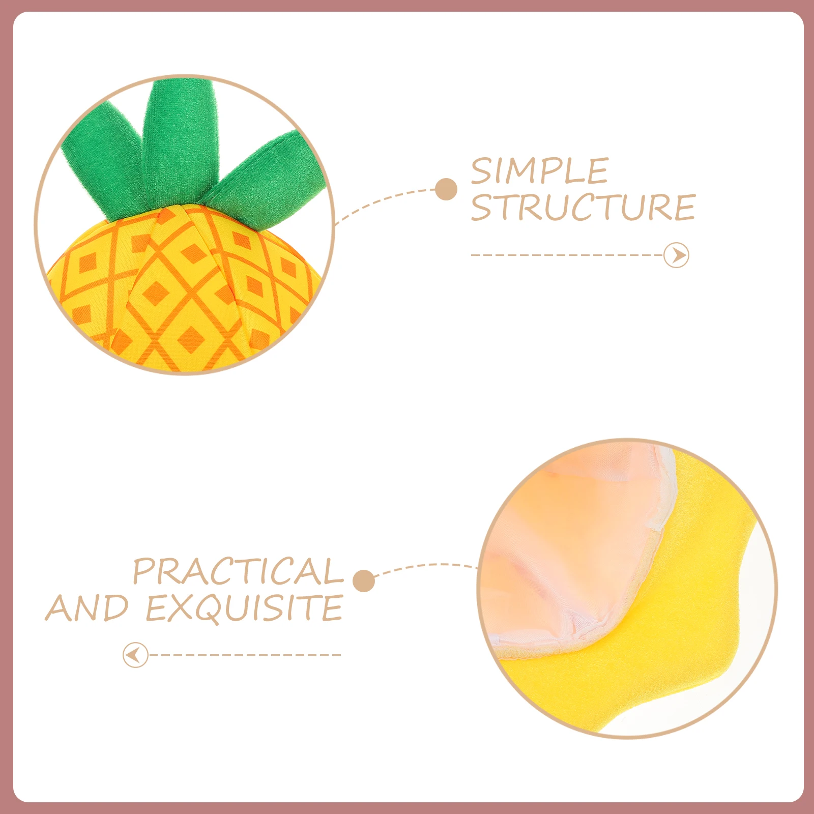 

Pineapple Hat Birthday Party Hats Fruit Party Supplies Novelty Hats Dancing Fruit Decorations Comfortable Material Cartoon Cone