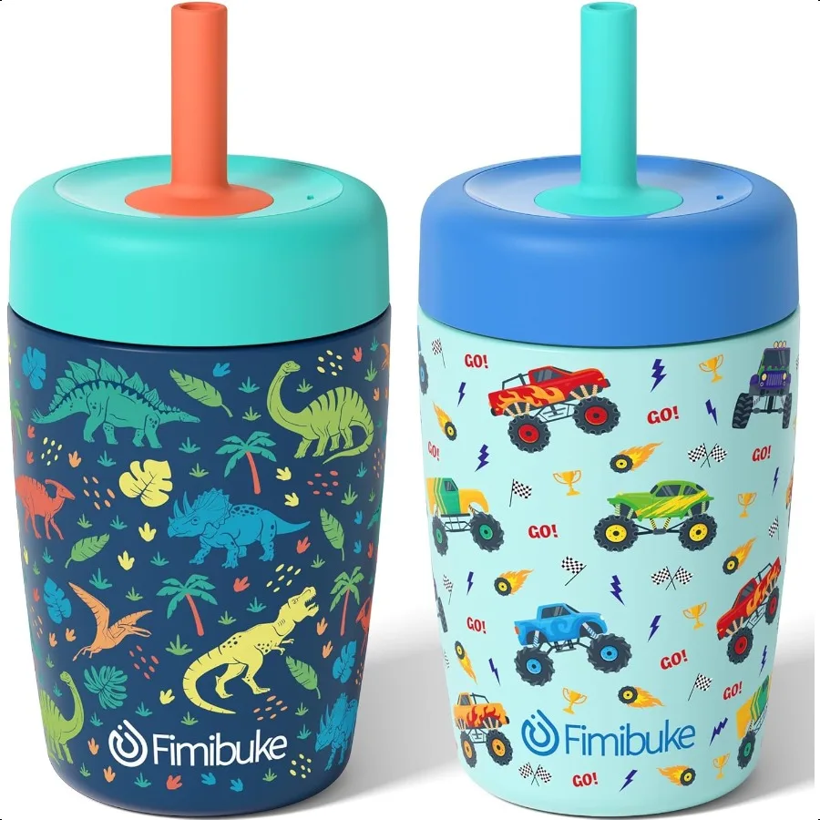 

Toddler Cups Sof 12 OZ Insulated Sippy Cups for Toddlers Boys Girls BPAFree Toddler Straw Tumbler Stainl Steel Water Bottle wit