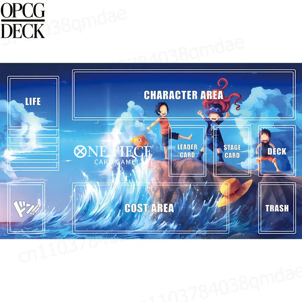 One Piece Opcg Playmat Card Game Playmat Monkey D. Luffy Marshall D. Teach Anime Playmat High-Quality Card Game Mat 60*35Cm