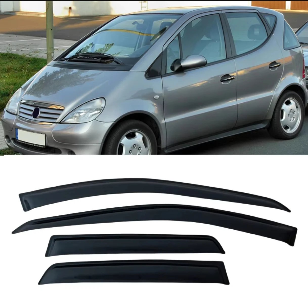 

Window Visor for MERCEDES-BENZ A-CLASS W168 1997 1998 1999 2000 2001 2002 2003 2004 Wind Deflectors Rain Guards Door Visor Vent