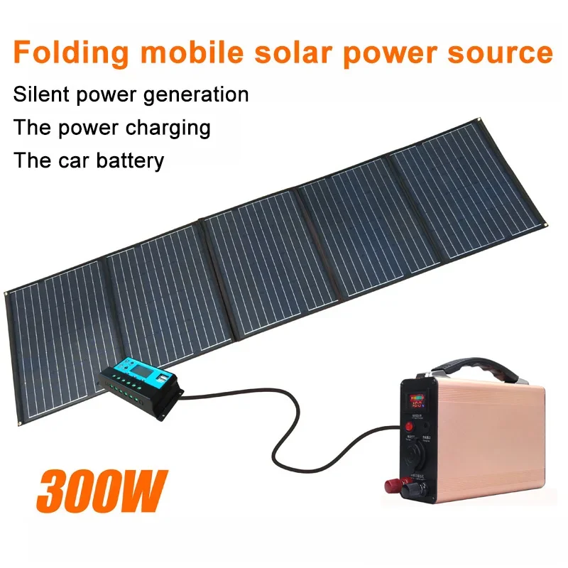 Mobile solar panel 300w 330w panel solar monocristalino portable foldable solar panel for laptop RV camping  power station use