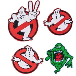 Ghostbuster Embroidered Iron on Patches Punk Patch Horror Movie  Tactical Stickers Morale Badge for Backpack Clothes Accessory